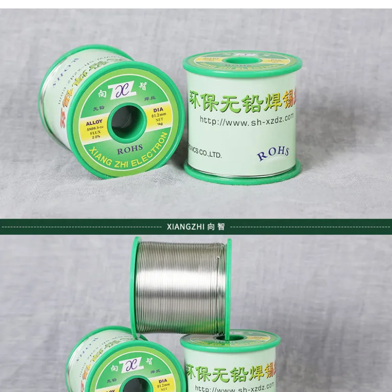 0.8mm سیم لحیم بدون سرب با کیفیت، سیم لحیم‌کاری سازگار با محیط زیست، تولیدکننده SN99.30.7CU سیم قلع خالص با مغزی رزین