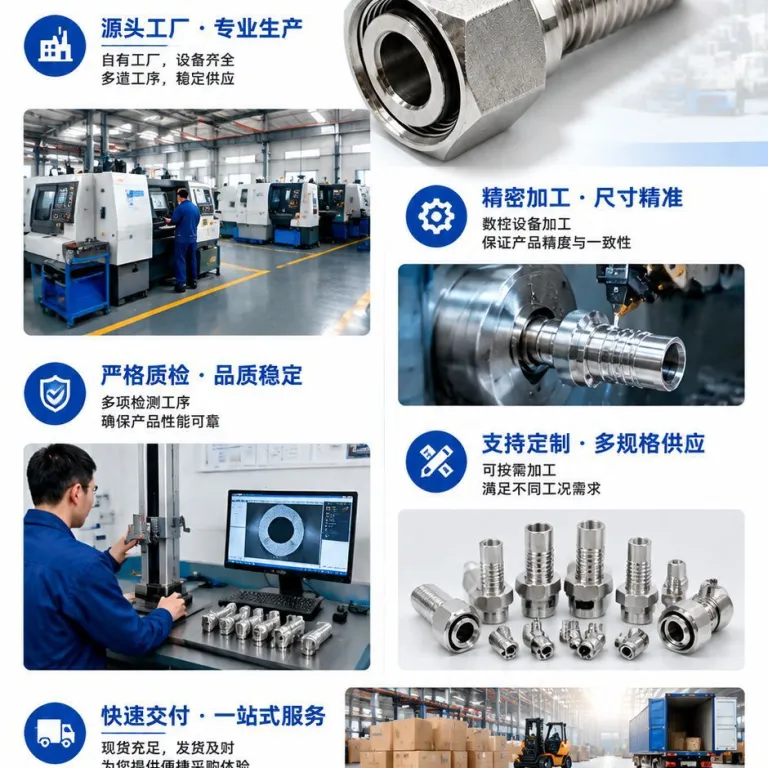 اتصال شلنگ هیدرولیک فشار قوی با اتصال پرسی مخروطی متریک سبک Eaton Yonghua 20411 با زاویه 24 درجه