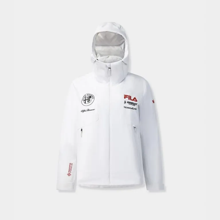 FILA کاپشن اسکی زنانه با پر غاز، راحت، گرم و پایه، کلاه‌دار