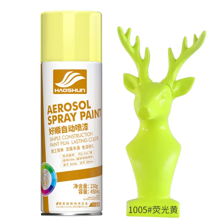 اسپری رنگ 450ml هاوشون ضدزنگ فلز در رنگ‌های مشکی سفید قرمز برای مصارف خانگی و تغییر رنگ خودرو