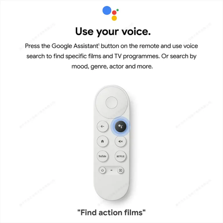 کنترل از راه دور بلوتوثی و مادون قرمز صوتی G9N9N سازگار با Google TV و Chromecast
