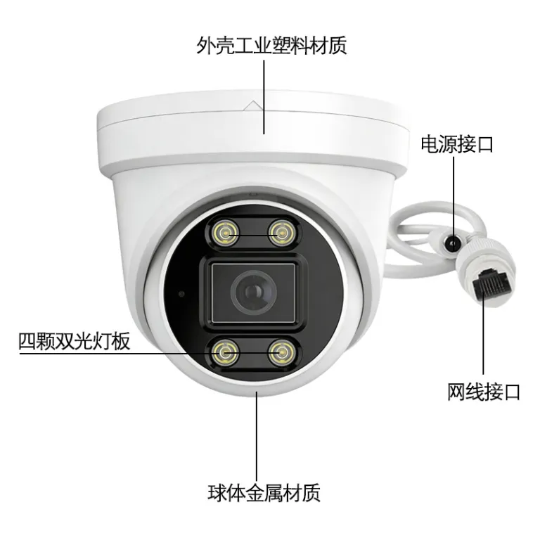 دوربین مداربسته دام گنبدی داخلی 8MP4K دستگاه ضبط ویدئو NVR PoE کانال 8