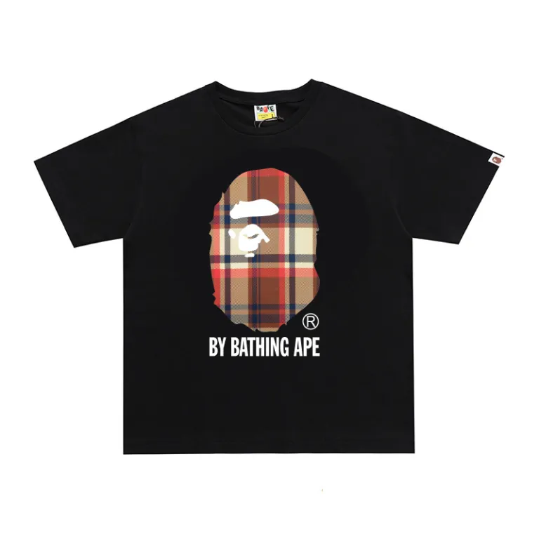 تی‌شرت BAPE تابستانی طرح سر میمون استتاری مردانه و زنانه استایل ژاپنی موجودی عمده