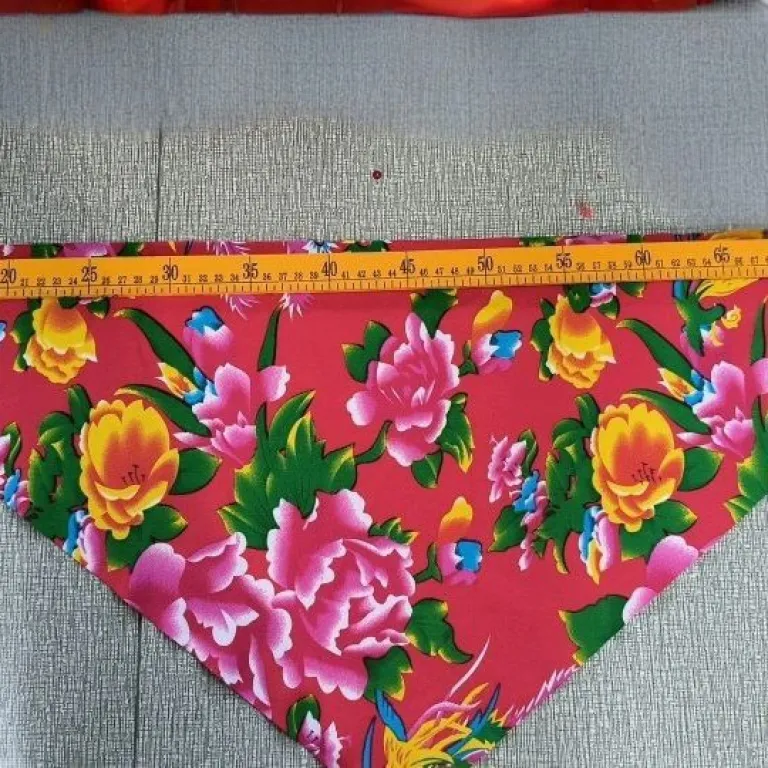 روسری گلدار شمال شرقی چین طرح گل درشت مثلثی برای رقص میدانی یانگگه ست لباس رقص اکسسوری روسری چاپی