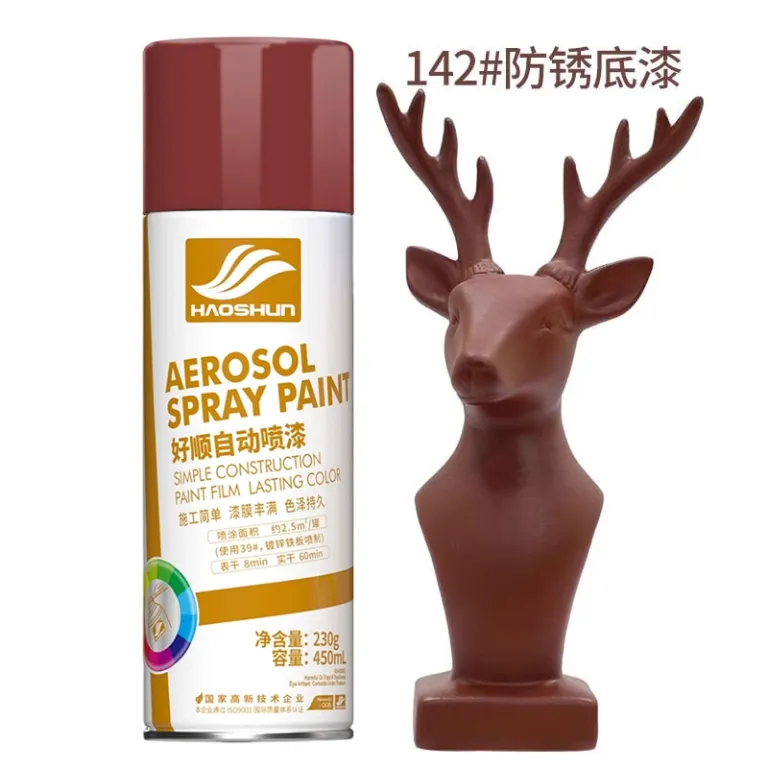 اسپری رنگ 450ml هاوشون ضدزنگ فلز در رنگ‌های مشکی سفید قرمز برای مصارف خانگی و تغییر رنگ خودرو