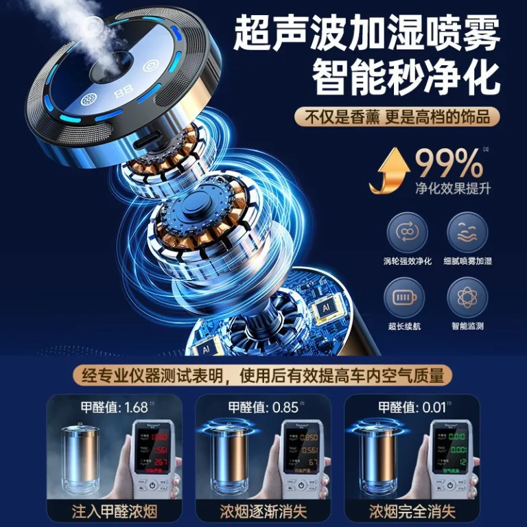 دستگاه خوشبوکننده هوشمند AI جدید خودرو، عطر ماشین، اسپری خودکار رایحه، رطوبتساز لوکس داخل خودرو