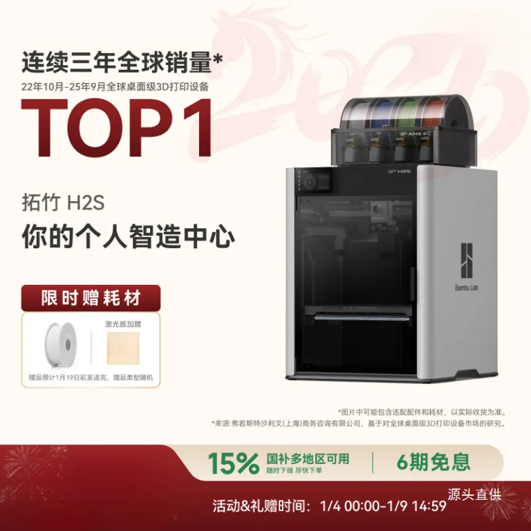 دستگاه جدید H2S 3D چاپگر چهارکاره با دقت بالا برای برش لیزری، حکاکی، قالب‌زنی و قلم طراحی در ابعاد بزرگ
