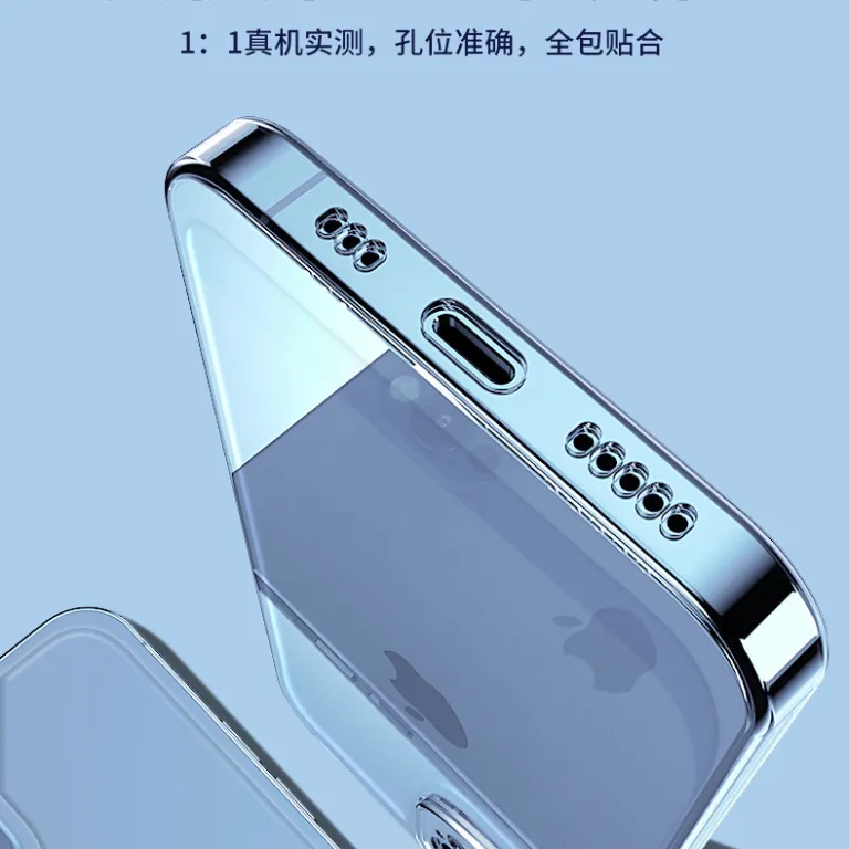 قاب گوشی اپل 18 شفاف نرم iphone17 ضد ضربه چهار گوشه باریک 15 محافظ فضایی 16pro14