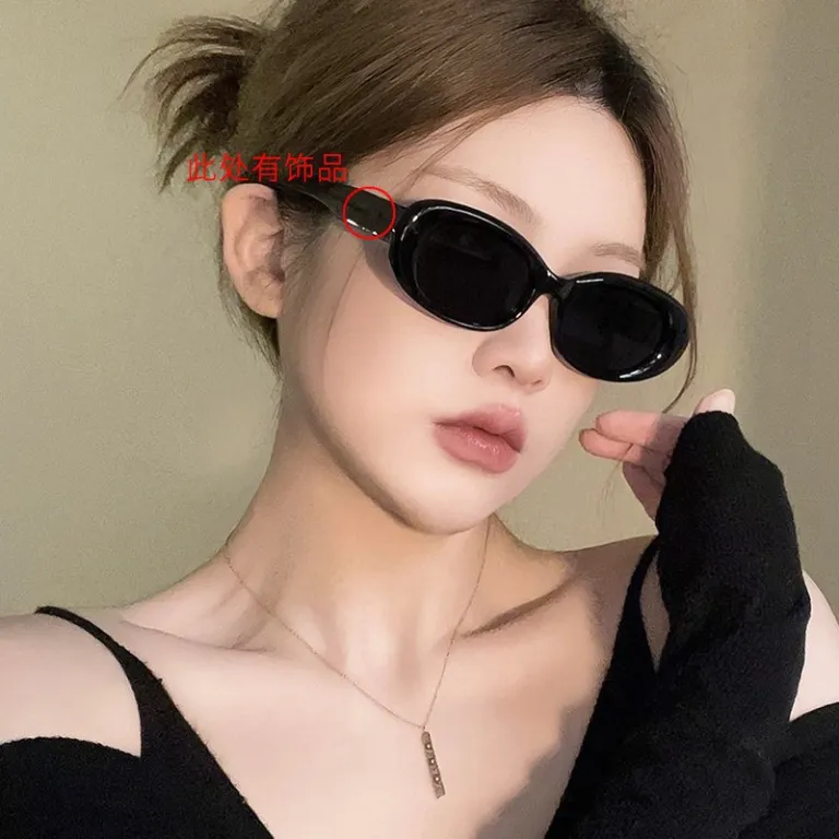 عینک آفتابی فریم مشکی جدید زنانه و مردانه، شیک، مناسب صورت‌های بزرگ، ضد اشعه UV برای رانندگی