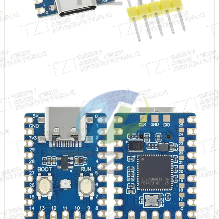 برد توسعه RP2350-Zero میکروکنترلر با رابط Type-C مبتنی بر تراشه RP2350 رزبری پای