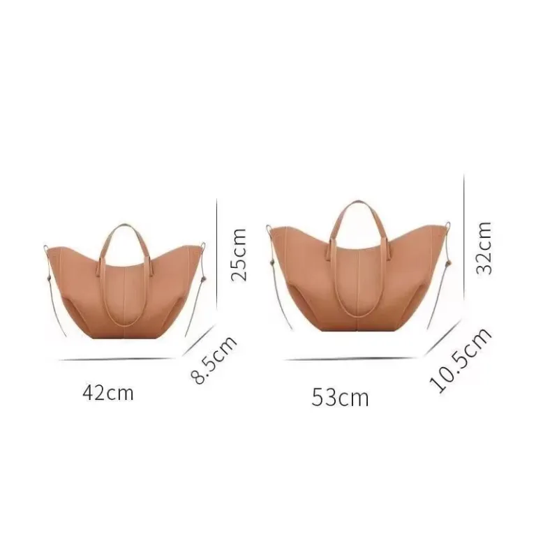 کیف توت کراس‌بوردر مدل بال‌دار polene مدل جدید Cyme کیف دوشی چرم گاوی کیف دستی گنجایش بالا