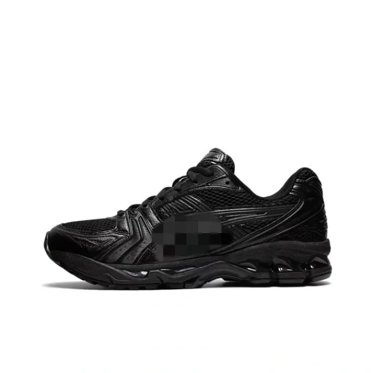 kayano14کفش دویدن ضربه‌گیر زنانه و مردانه ساق کوتاه کفش ورزشی راحتی K14رویه مشکی تنفس‌پذیر و مقاوم در برابر سایش