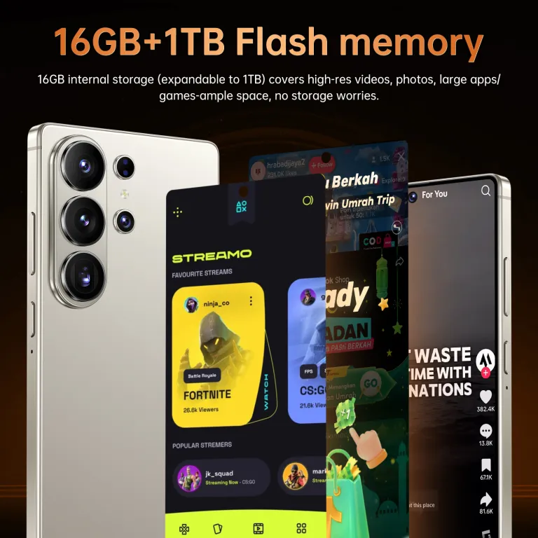 گوشی هوشمند جدید s26 ultra نسخه جهانی 5G اندروید یکپارچه 16+1 پرفروش عمده فروشی برون‌مرزی تیک‌تاک