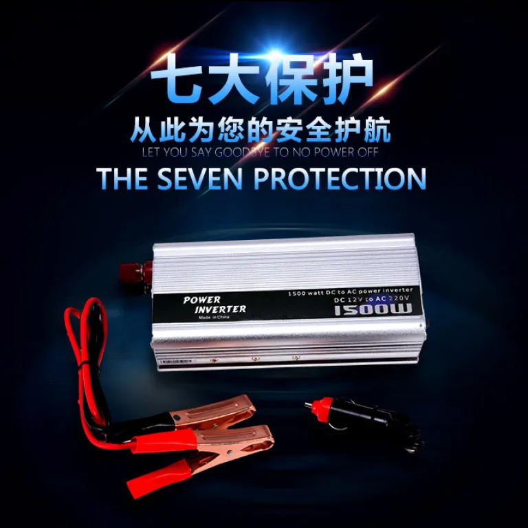 اینورتر خودرو موج اصلاح‌شده نقره‌ای پرفروش 150W تا 2000W تبدیل DC12V به AC220V