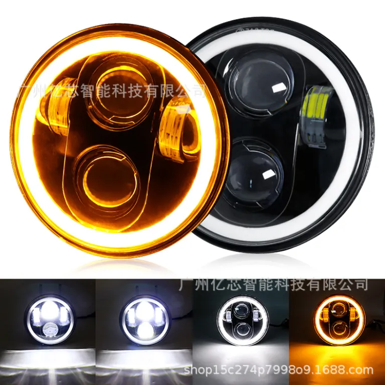چراغ جلو LED گرد 4 مهره‌ای 60W برای جیپ رانگلر 5.75 اینچی آفرود و موتورسیکلت