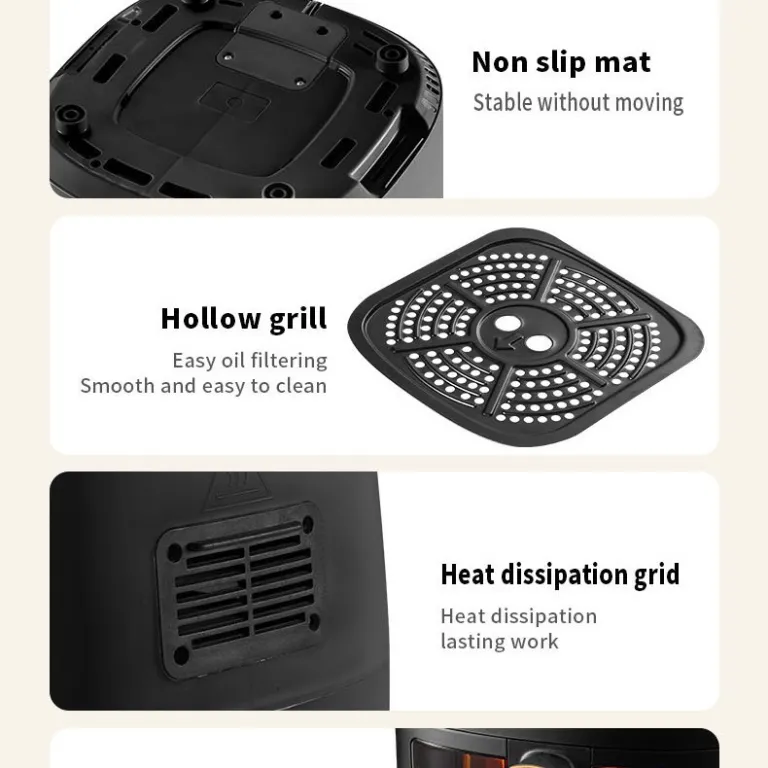 سرخ‌کن بدون روغن 8L چندکاره هوشمند با صفحه لمسی ظرفیت بزرگ airfryer دستگاه فر و سیب‌زمینی سرخ‌کن برقی