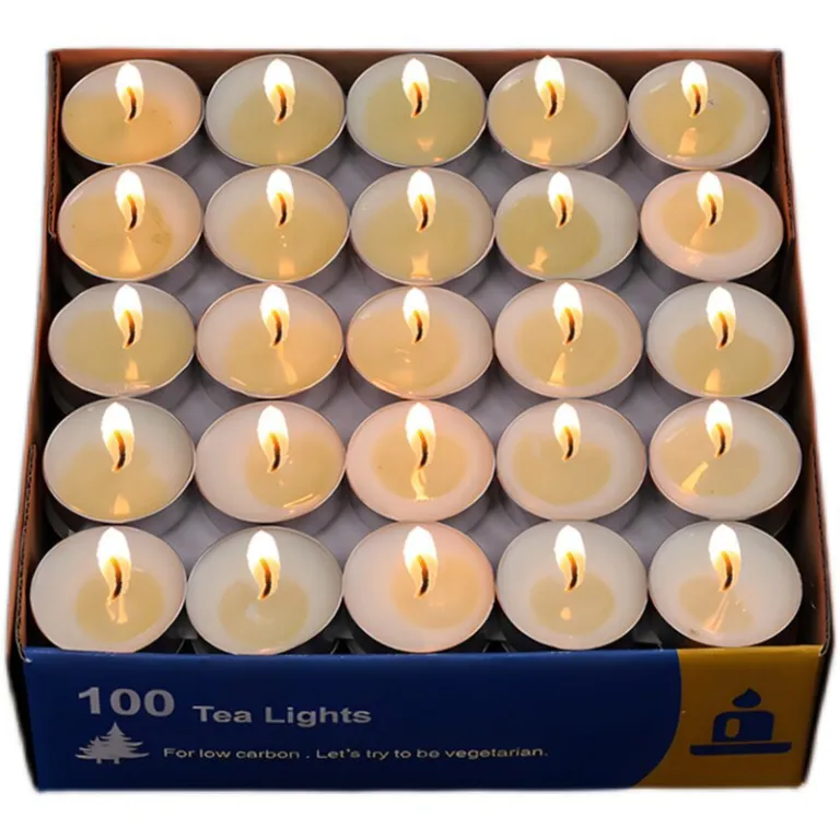 شمع چای بدون دود 4-8 ساعت، شمع کوچک گرد مخصوص گرم‌کردن و عطر‌افشانی، مناسب هتل و کی‌تی‌وی و تولد