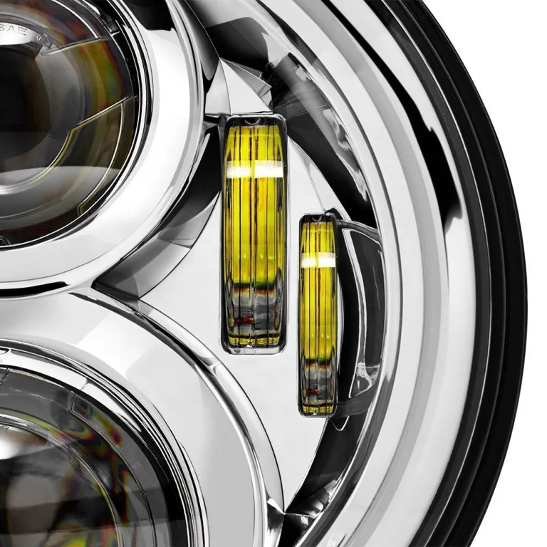 7 اینچ چراغ بزرگ هارلی رانگلر 6 مهره 60W اصلاح‌شده موتورسیکلت آفرود چراغ جلو LED با چشم فرشته سفید زرد