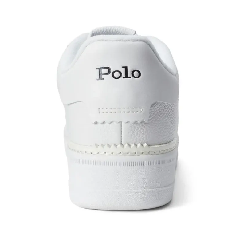 کفش اسنیکرز ساق کوتاه چرمی سبک و مقاوم POLO RALPH LAUREN مردانه با بند