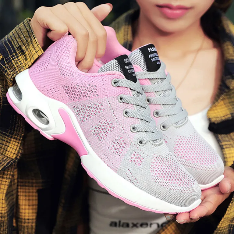 کفش ورزشی زنانه بهاره کراسبوردر سایز بزرگ زیره نرم کفش دویدن کفش هوا shoes کفش توری راحتی
