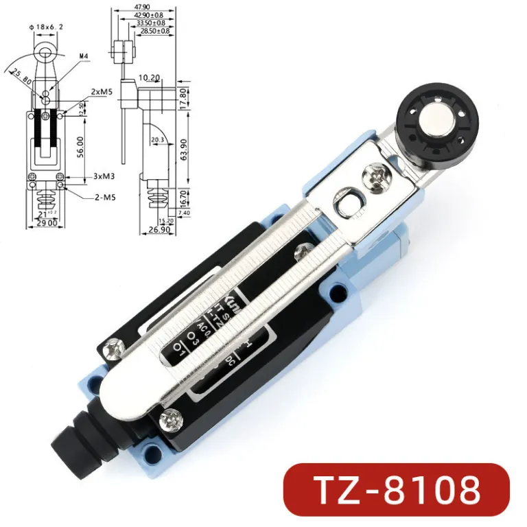 ME-8108 کلید محدودکننده خودبازگشت میکروسوئیچ تماسی محدودکننده TZ-8101 کلید مسیر