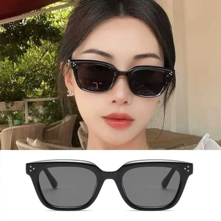 عینک آفتابی فریم مشکی جدید زنانه و مردانه، شیک، مناسب صورت‌های بزرگ، ضد اشعه UV برای رانندگی