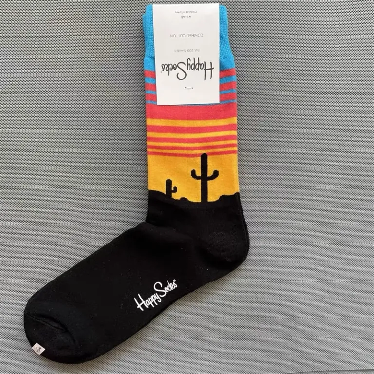 جوراب رنگی HappySocks مردانه طرح کارتونی فانتزی اینستاگرامی ساق‌متوسط بیرونی خیابانی