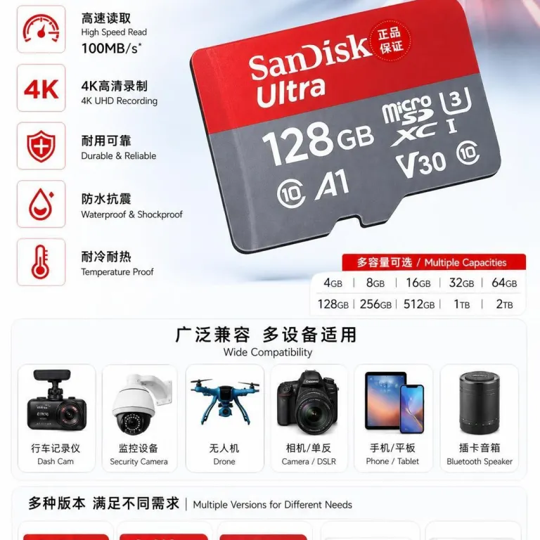 کارت حافظه micro sd پرسرعت مناسب 16g و class10 برای دوربین ثبت وقایع و فلش