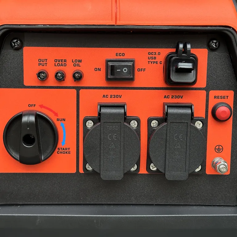 پیشنهاد ویژه موجودی 3kW ژنراتور اینورتر بنزینی قابل حمل 220V پریز ضدآب صنعتی استارت دستی
