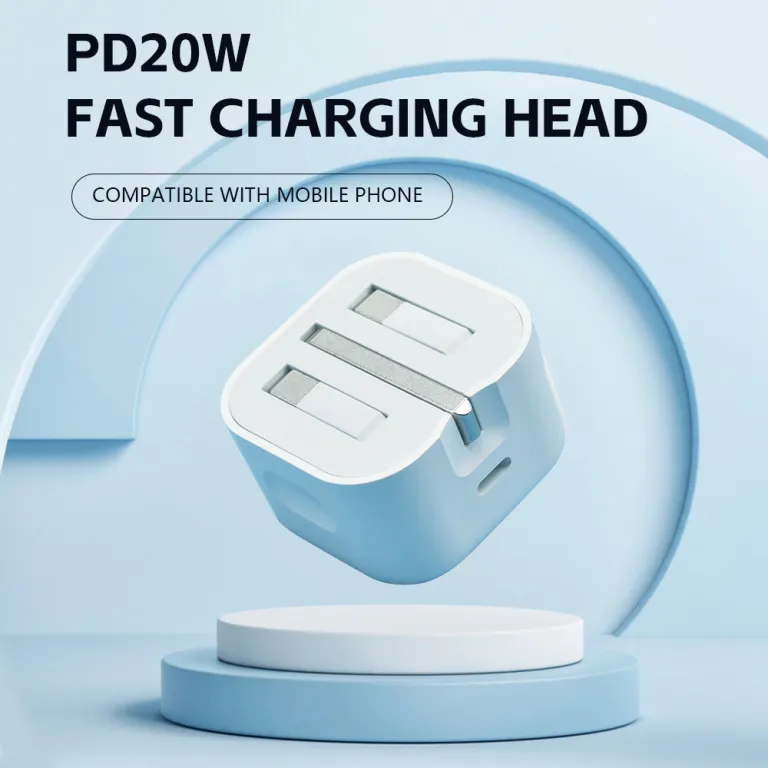 شارژر اپل با دوشاخه بریتانیا 20W مناسب گوشی اپل، شارژر موبایل 20Wiphone
