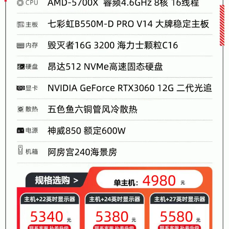 i5 14400F/RTX5060 کیس گیمینگ پانوراما کامپیوتر رومیزی خانگی اداری اسمبل شده