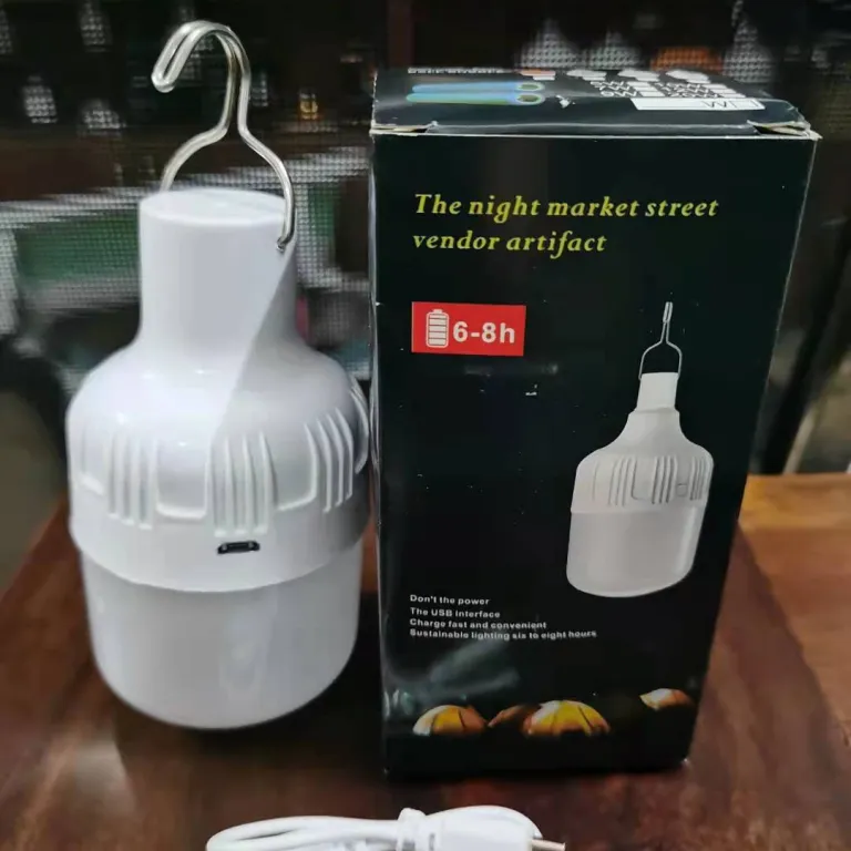 لامپ LED شارژی USB یوان‌دنگ مناسب بازار شب، بساط‌داری، مصرف خانگی و مواقع قطع برق