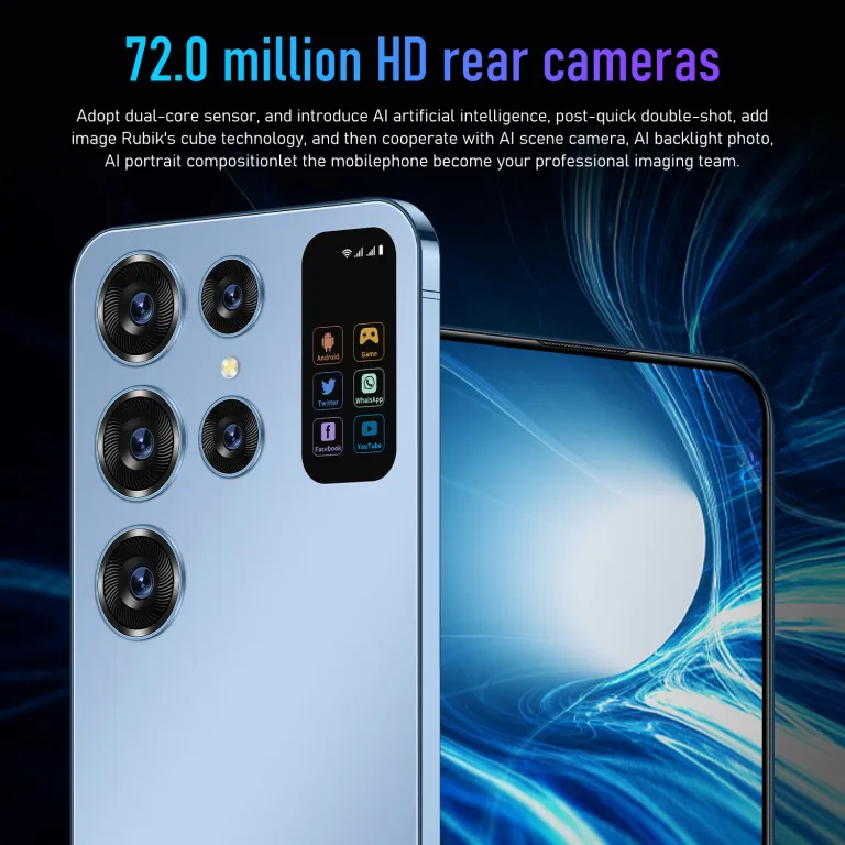 گوشی هوشمند جدید برون‌مرزی S26 Ultra 5G 7.3 اینچ صفحه‌نمایش بزرگ 16+1TB حافظه تولیدکننده اصلی عمده‌فروشی