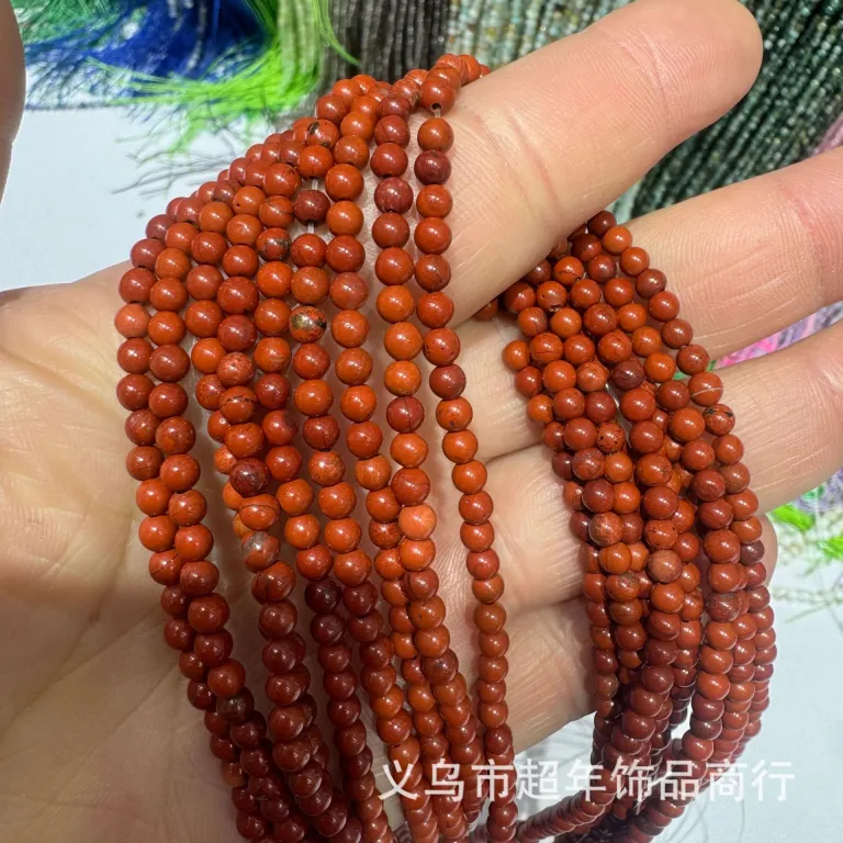 2mm3mm4mm مهره‌های گرد کوچک سنگ طبیعی، لوازم جانبی زیورآلات، آمیتیست، آونتورین سبز، تورمالین، مهره‌های DIY عمده