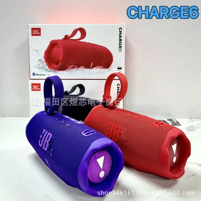 بلندگوی بلوتوثی نسل ششم Shockwave با کیفیت صدای بالا، ضدآب، قابل حمل و بی‌سیم مناسب فضای باز CHARGE6 JB.l