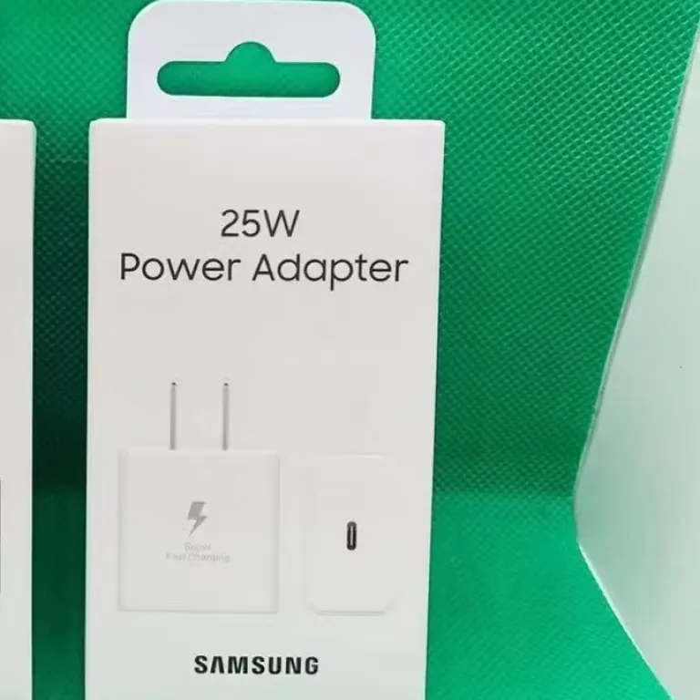 T2510 سازگار با سامسونگ 25W شارژر استاندارد اروپا S24U/Note20/S25 شارژ فوق سریع 2.0 شارژر اصلی