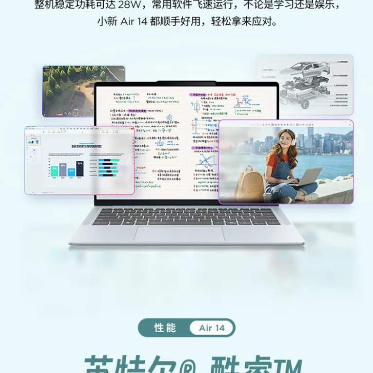 لپ‌تاپ باریک و سبک لنوو Xiaoxin Air14 با پردازنده Core