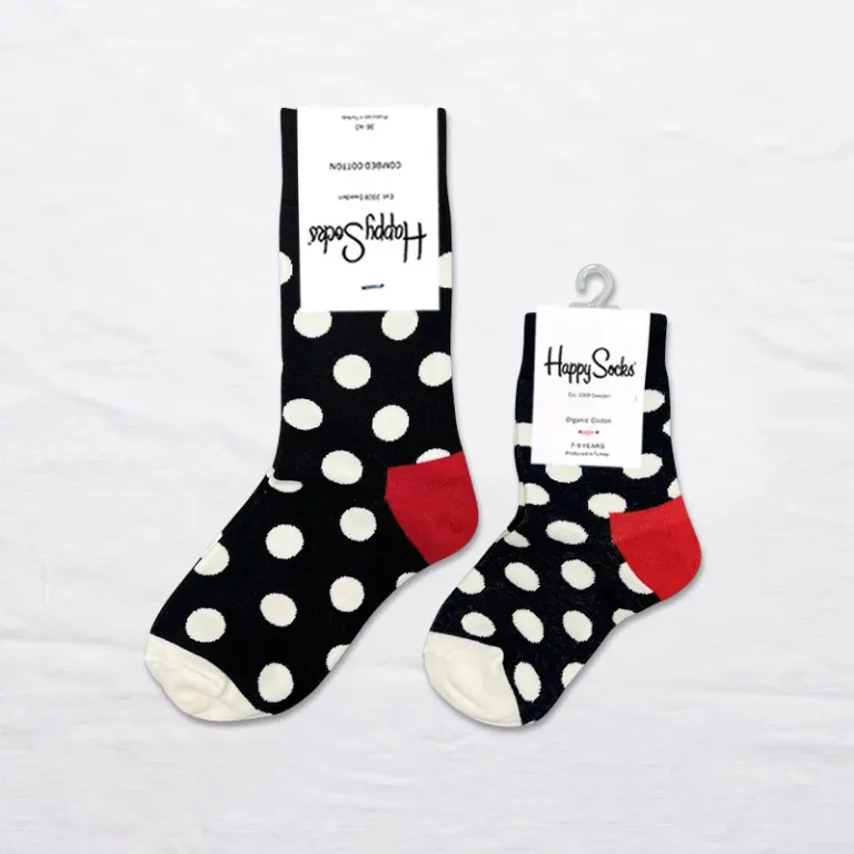 جوراب بچگانه HappySocks طرح کارتونی ساق متوسط مدل هایپی مناسب دختر و پسر برای استفاده بیرون از منزل طرح بامزه عمده و خانوادگی