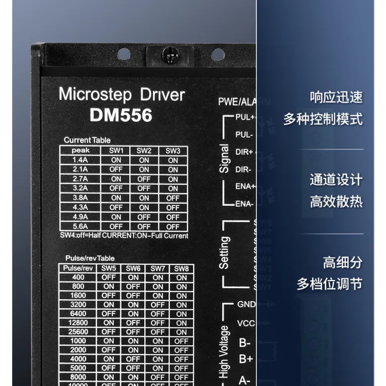 درایور موجود در انبار کارخانه DM556 کنترل دیجیتال DSP 42/57 درایور موتور پله‌ای موتور DC