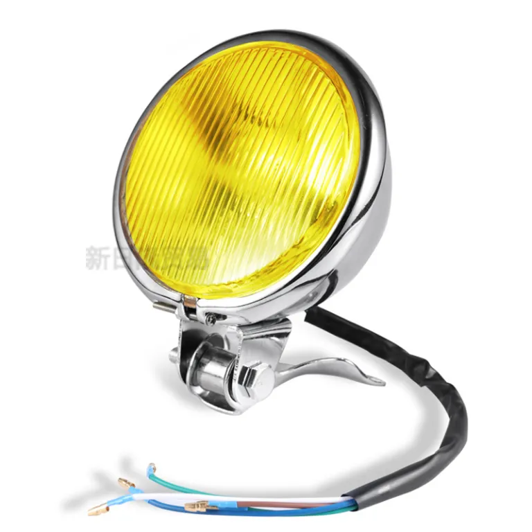 چراغ جلوی فلزی رترو مناسب موتورسیکلت 12v چراغ جلوی رترو یونیورسال مخصوص صادرات