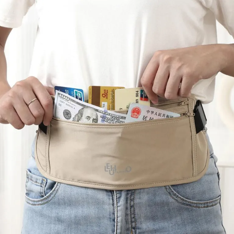 کیف کمری ضد سرقت RFID سبک زنانه مخفی برای سفر اروپا محافظت از کارت‌های بانکی
