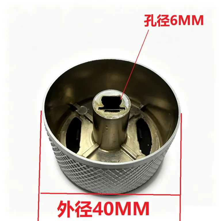 دسته فلزی طرح بافت آلیاژ روی-آلومینیوم سوراخ 6mm دسته لوکس اجاق گاز قطعات یدکی شیر کنترل