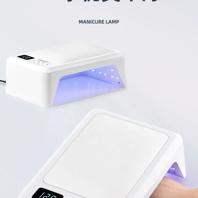 چراغ UV پرقدرت خشک‌کن سریع لاک ژل دو دست با طراحی یک‌خطی و قابل حمل