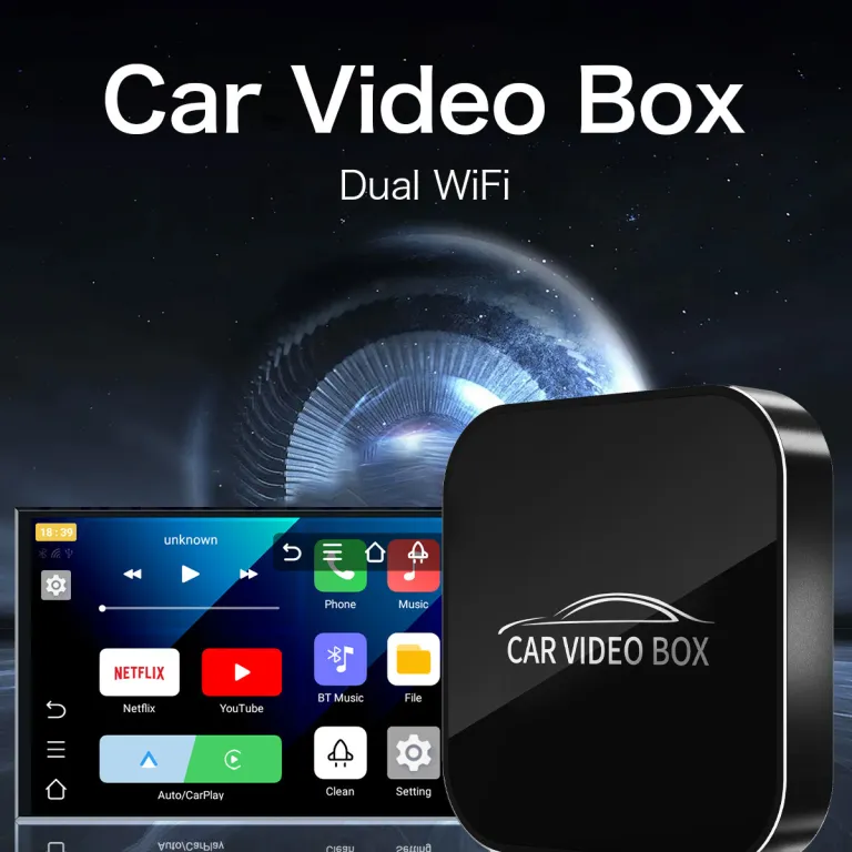 جعبه CarPlay مخصوص کراس‌بردر، تبدیل باسیم به بی‌سیم، جعبه اتصال اندروید خودرو، جعبه ویدیویی با بدنه آلیاژی
