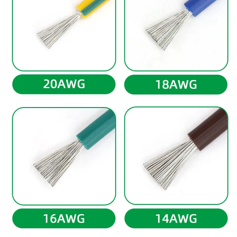 سیم برق 105 درجه، سیم الکترونیکی استاندارد 1015، سیم آمریکایی 16awg12 10 8 6 4 شماره PVC مقاوم در برابر حرارت