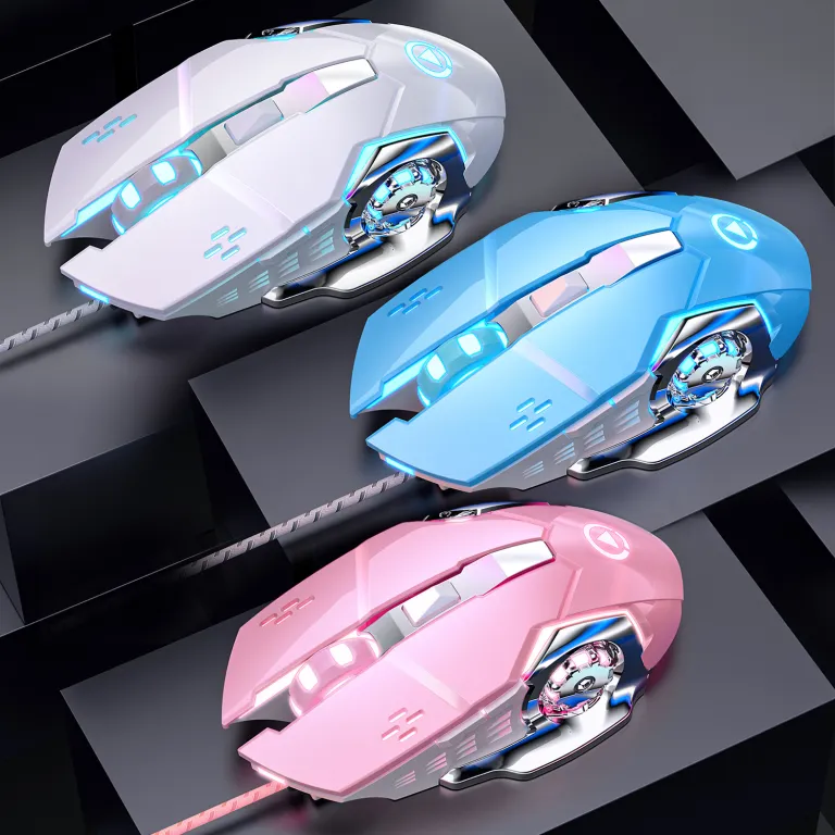 ماوس مکانیکال گیمینگ USB سیمی یین‌دیائو G15 بی‌صدا با نور، لوازم جانبی کامپیوتر، مناسب عمده‌فروشی بین‌المللی آمازون
