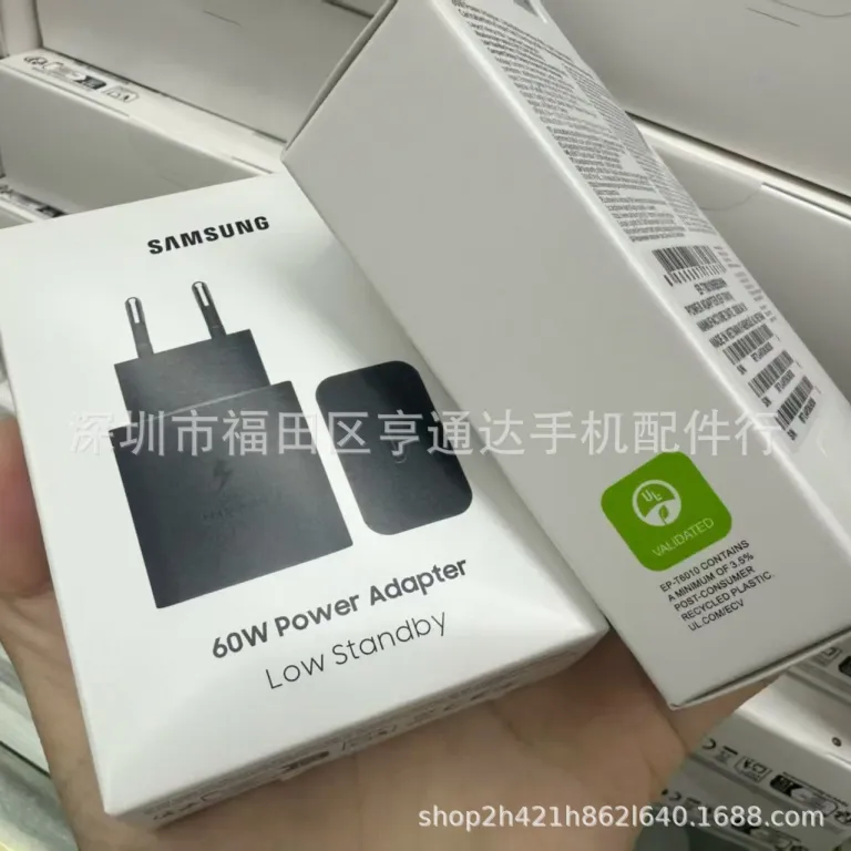 T6010 مناسب برای سامسونگ 60W شارژ سریع 3.0 آداپتور شارژ S26U/S25/S24 موبایل USB-C شارژر