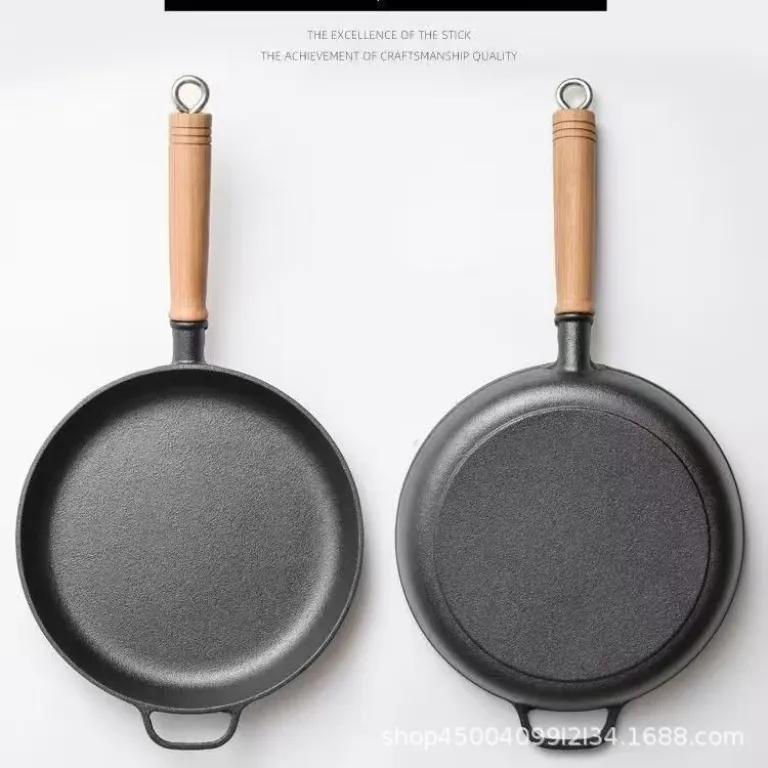 ماهیتابه چدنی بدون روکش نچسب مخصوص استیک و پخت نان، مناسب اجاق گاز، مدل سنتی