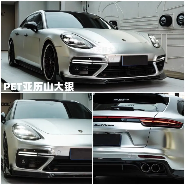 فیلم تغییر رنگ خودرو PET نقرهای GT نقرهای مایع نقرهای کهکشانی نقرهای متالیک فوق براق نقرهای فضایی الکتریکی نقرهای الکساندریت