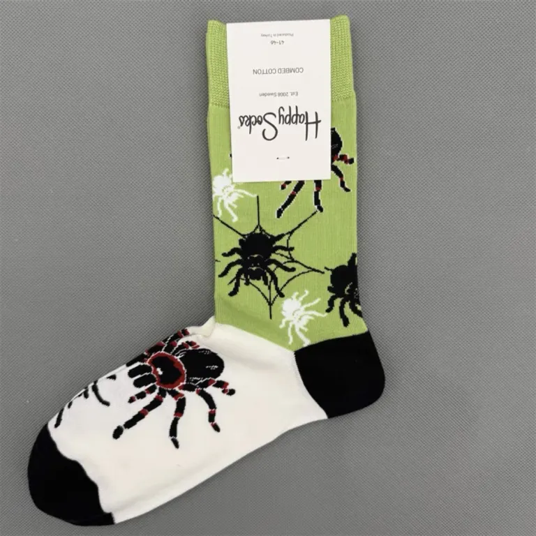جوراب رنگی HappySocks مردانه طرح کارتونی فانتزی اینستاگرامی ساق‌متوسط بیرونی خیابانی